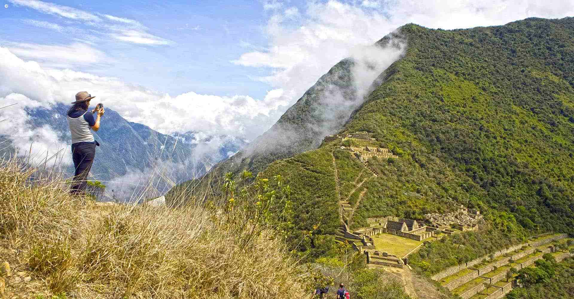 Stunning view of Choquequirao the last refuge of the Incas